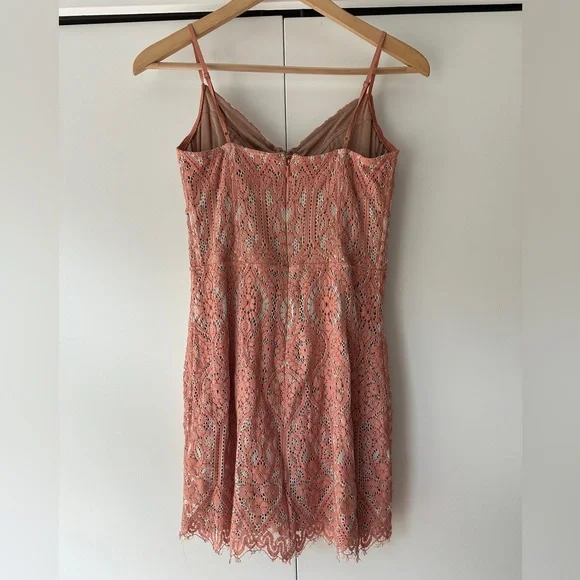 Express Pink Lace Bodycon Mini Dress - Picture 5 of 9